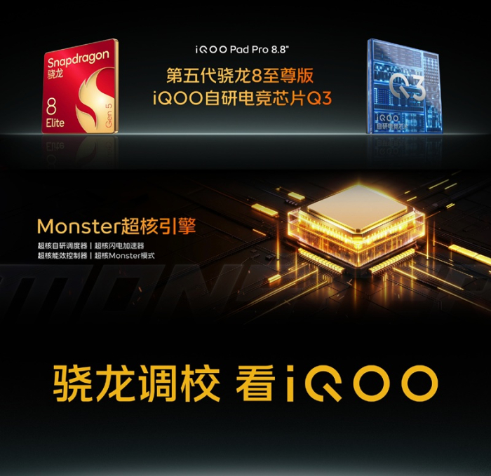 Представлен компактный планшет iQOO Pad Pro 8.8" на базе Snapdragon 8 Elite Gen 5