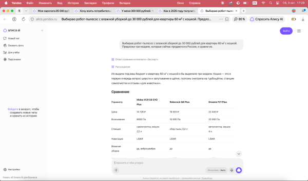 Какой ИИ лучше для бытовых задач 2026: оценка GigaChat, «Алисы AI», DeepSeek, ChatGPT и Google AI Mode